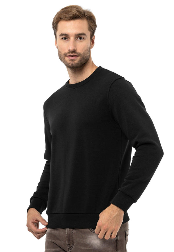 Cipo & Baxx CL558 Basic Men's Sweatshirt BLACK