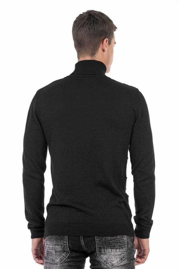 Cipo & Baxx CP241 Full Turtleneck Sweater BLACK