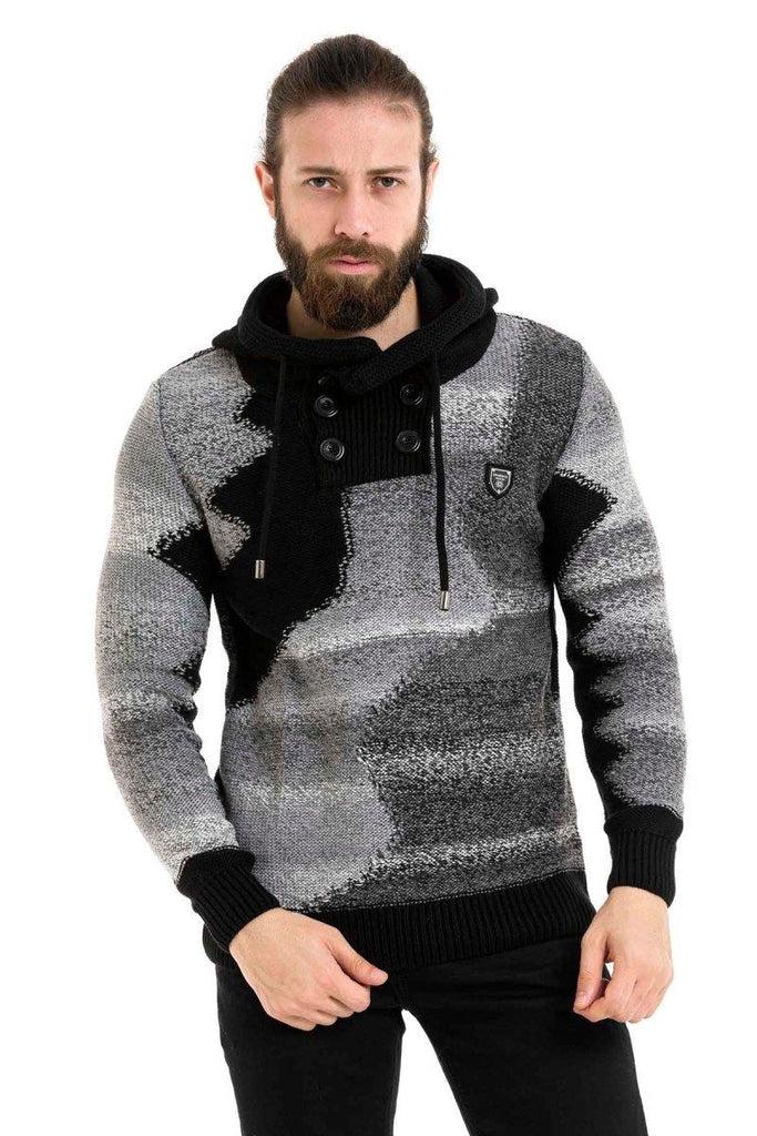 cipo & baxx CP261 Hooded Thick Sweater NAVYBLUE
