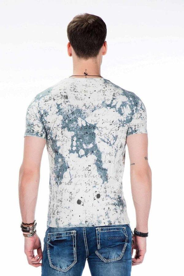 Cipo & Baxx CT410 Men's Skull Printed T-Shirt BLUE