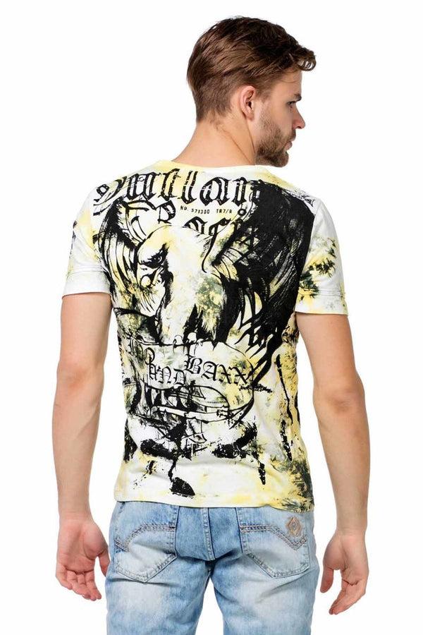 Cipo & Baxx CT457 Printed Men's T-Shirt YELLOW