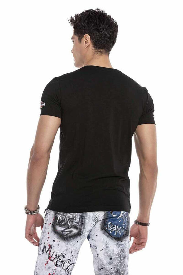 Cipo & Baxx CT617 Men's Printed T-Shirt BLACK