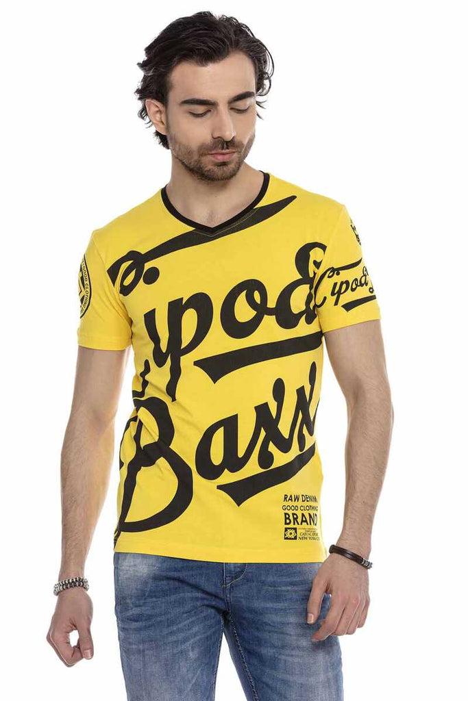 cipo & baxx CT635 V-Neck Basic T-Shirt RED