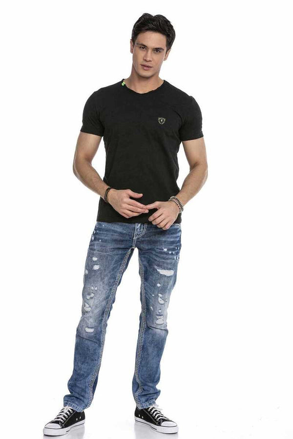 Cipo & Baxx CT648 Men's Basic T-Shirt BLUE