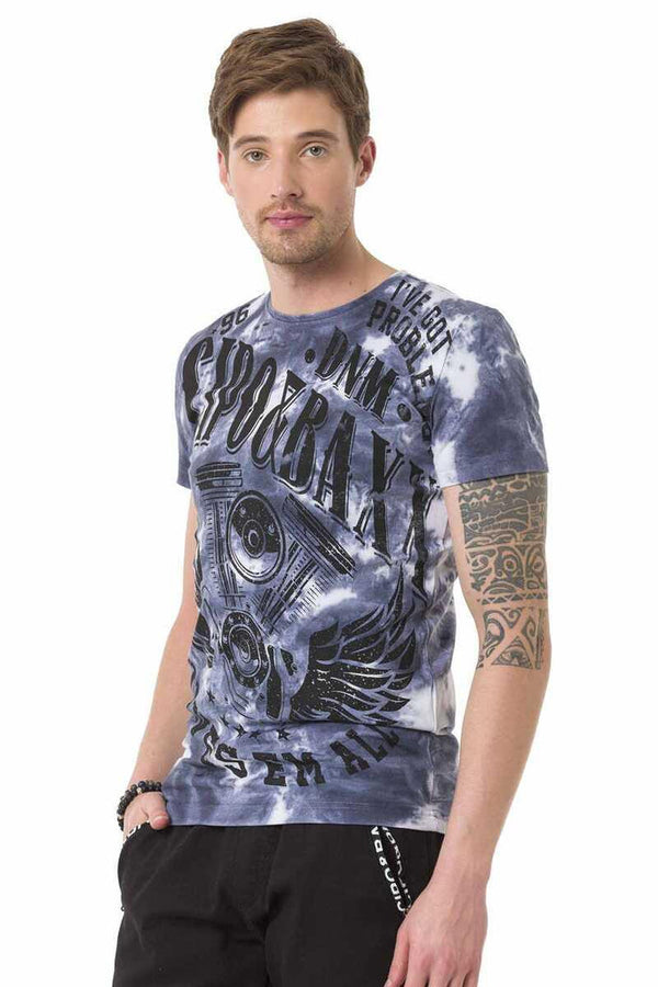 Cipo & Baxx CT687 Vintage Patterned T-Shirt ORANGE
