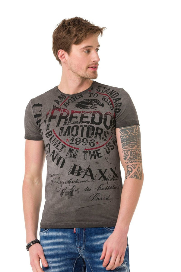 Cipo & Baxx CT689 Printed Men's T-Shirt BLUE