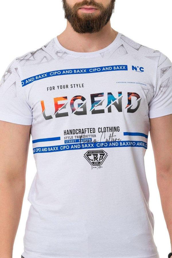 Cipo & Baxx CT715 Stone Patterned T-Shirt BLACK