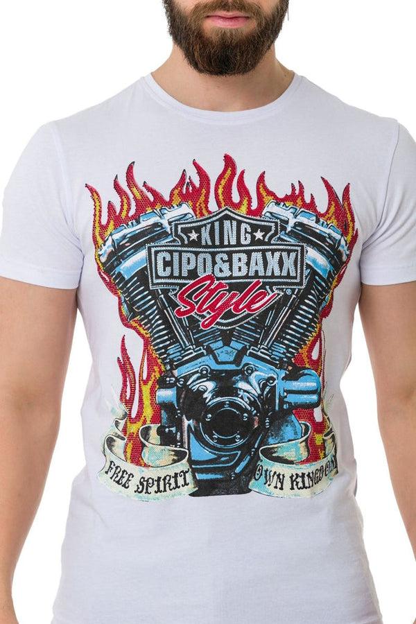 Cipo & Baxx CT730 Hot Rod Engine T-Shirt BLACK