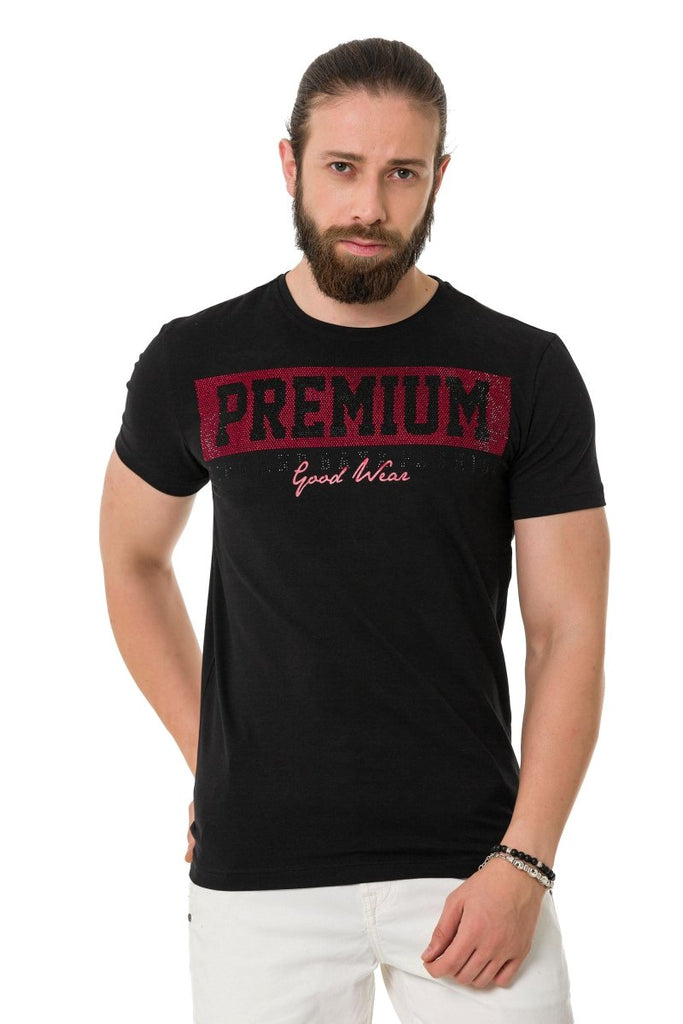 cipo & baxx CT732 Stone Premium T-Shirt BLACK