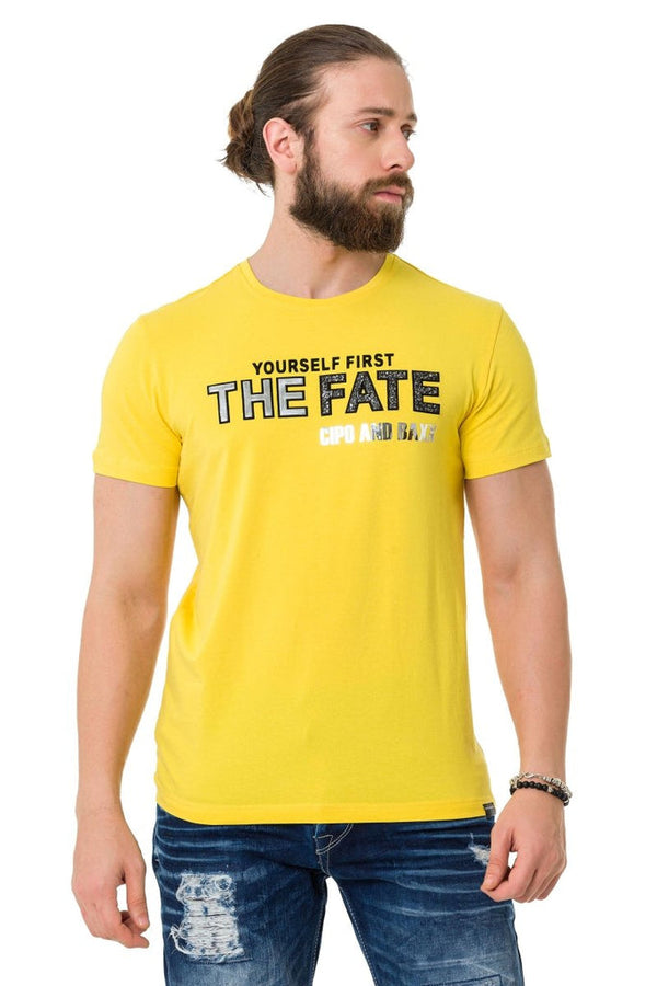 Cipo & Baxx CT735 Shiny Embossed T-Shirt BLACK