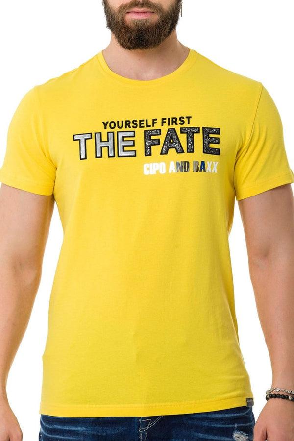 Cipo & Baxx CT735 Shiny Embossed T-Shirt BLACK