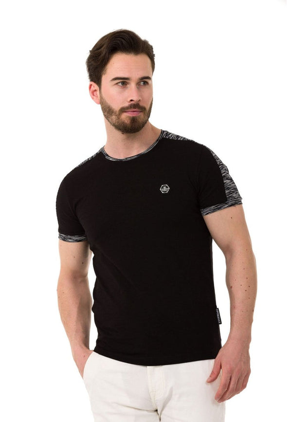 Cipo & Baxx CT739 Basic Men's T-Shirt BLACK