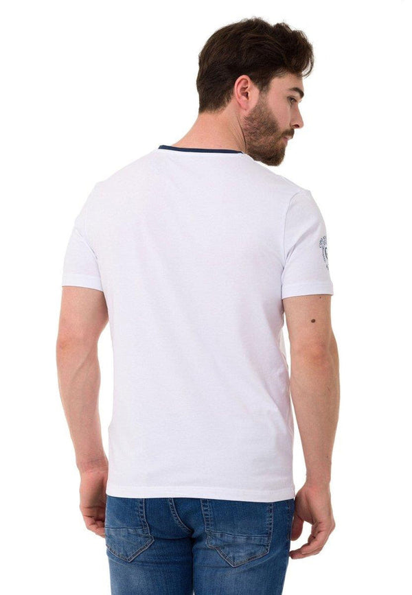 cipo & Baxx CT740 V-Neck Basic T-Shirt WHITE