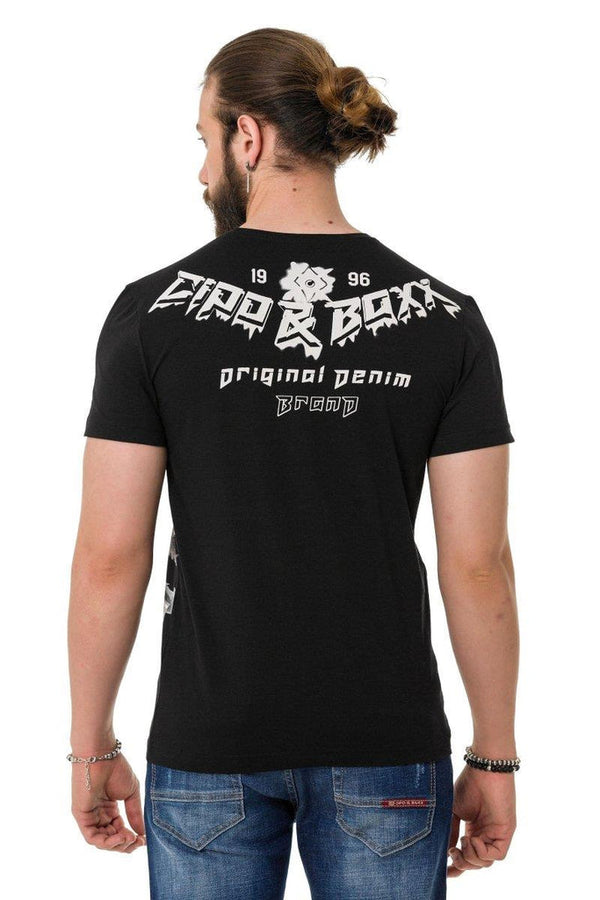 Cipo & Baxx CT743 Printed T-Shirt BLACK