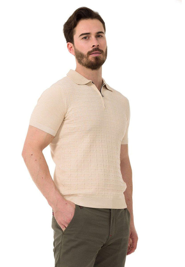 Cipo & Baxx CT752 Basic Polo Neck T-Shirt BEIGE