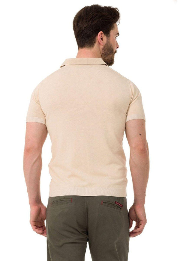 Cipo & Baxx CT752 Basic Polo Neck T-Shirt BEIGE
