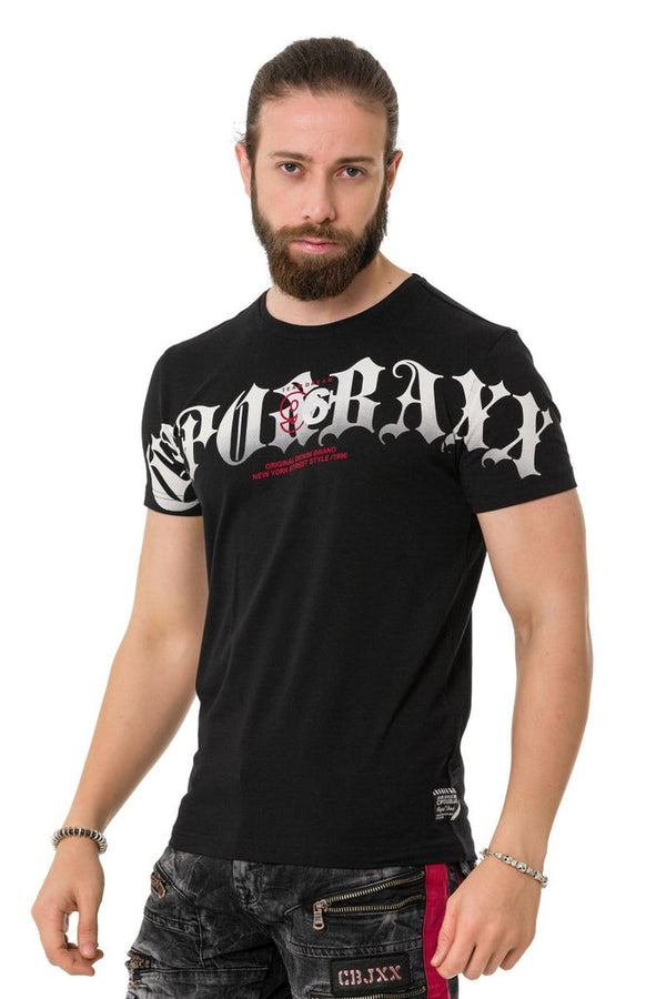 Cipo & Baxx CT768 Cipo & Baxx Printed T-Shirt BLACK