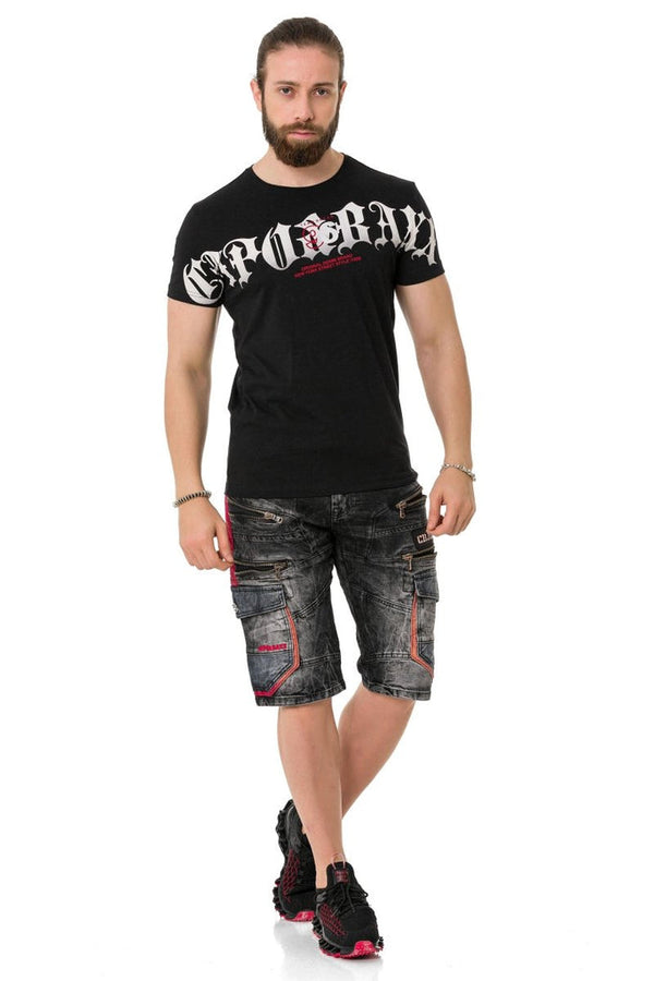 Cipo & Baxx CT768 Cipo & Baxx Printed T-Shirt BLACK