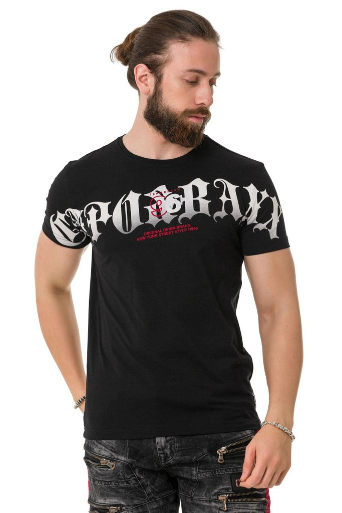 cipo & baxx CT768 Cipo & Baxx Printed T-Shirt BLACK