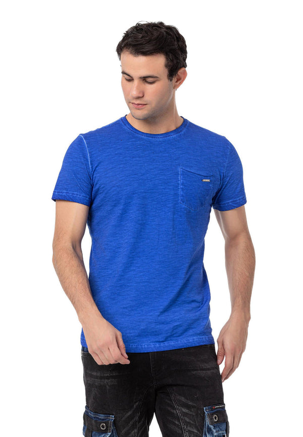 Cipo & Baxx CT784 Basic Men's T-Shirt SAXEBLUE