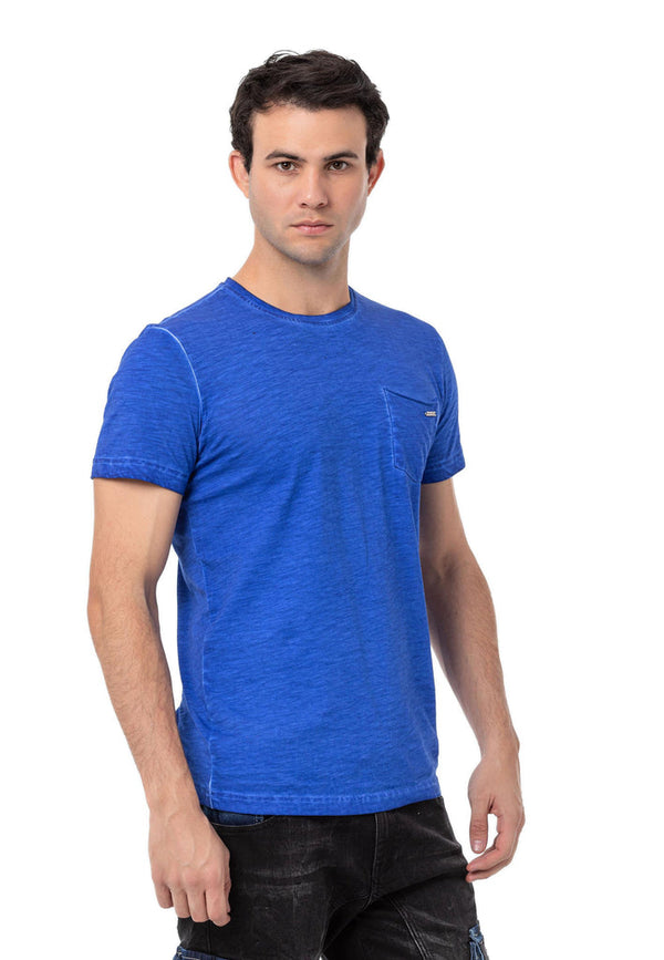 Cipo & Baxx CT784 Basic Men's T-Shirt SAXEBLUE