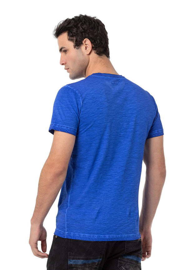 Cipo & Baxx CT784 Basic Men's T-Shirt SAXEBLUE