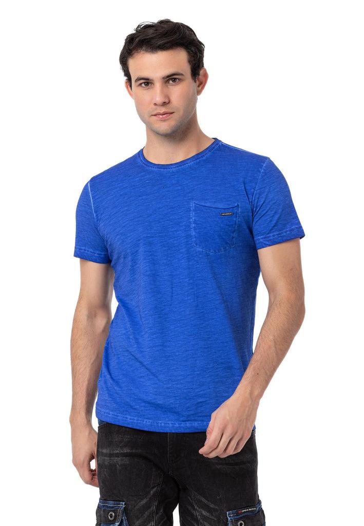 cipo & baxx CT784 Basic Men's T-Shirt SAXEBLUE