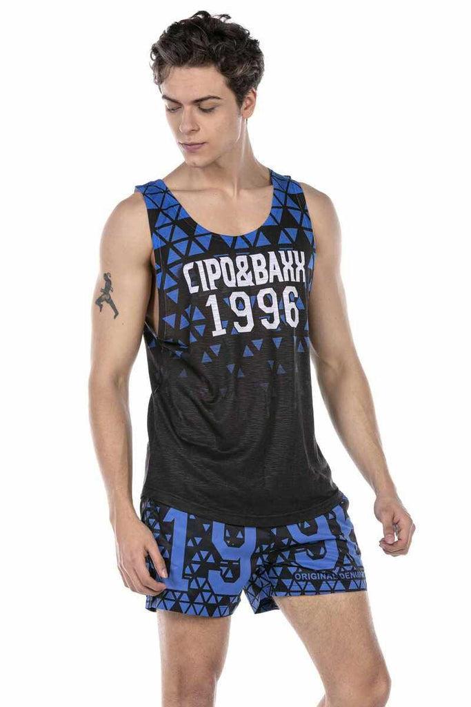 cipo & baxx CUK247 Sea Shorts Athlete Set BLUE