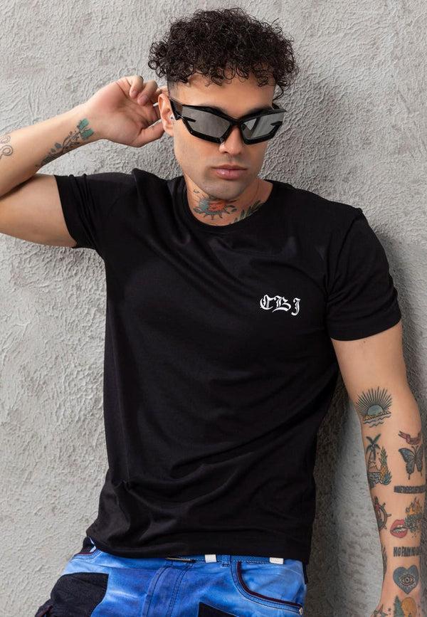 Cipo & Baxx T-SHIRT BLACK PRINTED BLACK