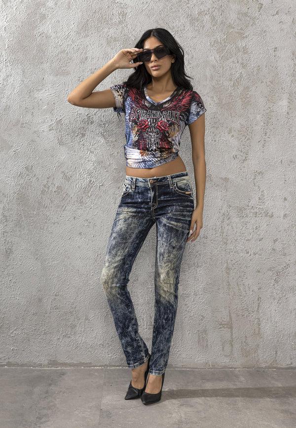 Cipo & Baxx WD222 Women's Trousers DARKBLUE