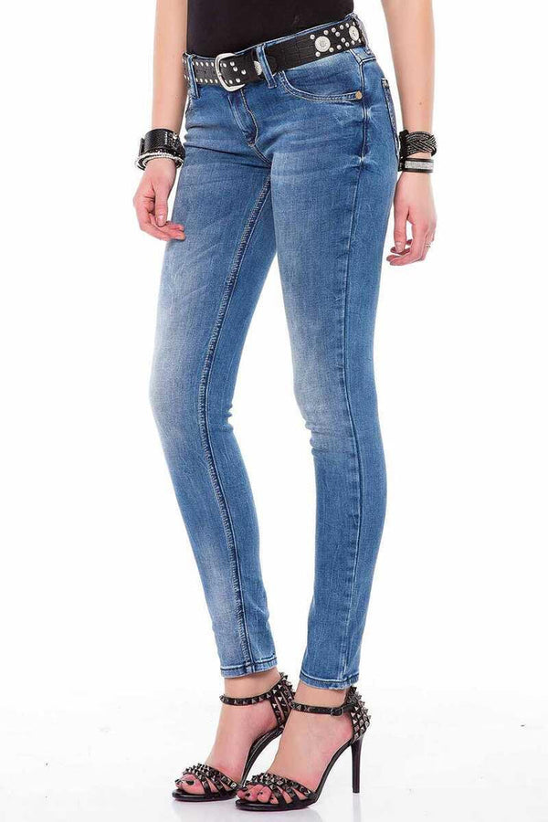 Cipo & Baxx WD344 Women's Slim Fit Basic Jean BLUE