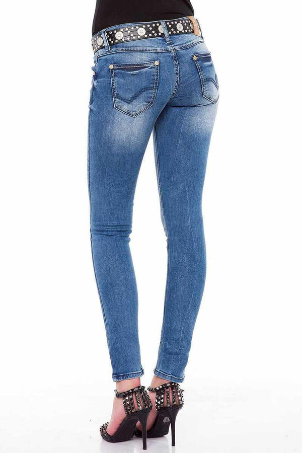 Cipo & Baxx WD344 Women's Slim Fit Basic Jean BLUE