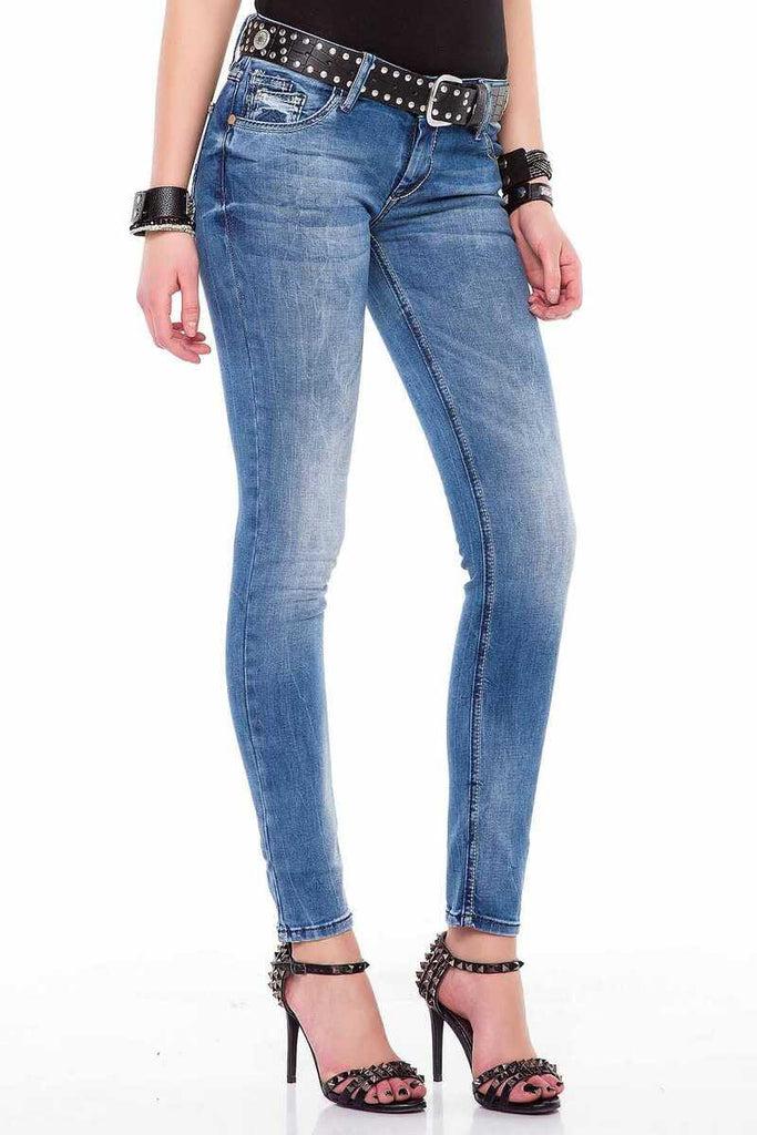 cipo & baxx WD344 Women's Slim Fit Basic Jean BLUE