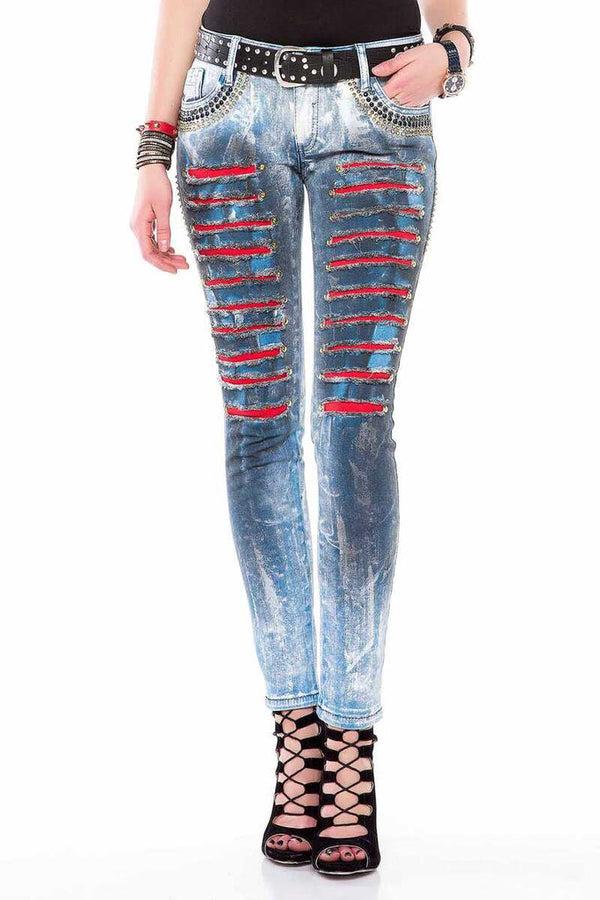 Cipo & Baxx WD375 Skinny Fit Women's Jean Pants BLUE