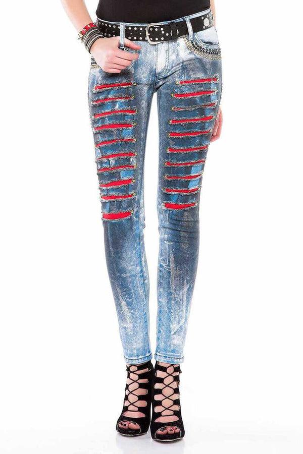 Cipo & Baxx WD375 Skinny Fit Women's Jean Pants BLUE