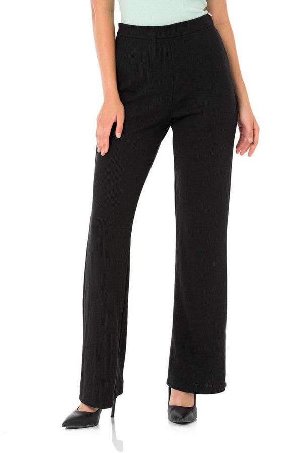 Cipo & Baxx WD488 Wide Leg Women's Trousers BLACK