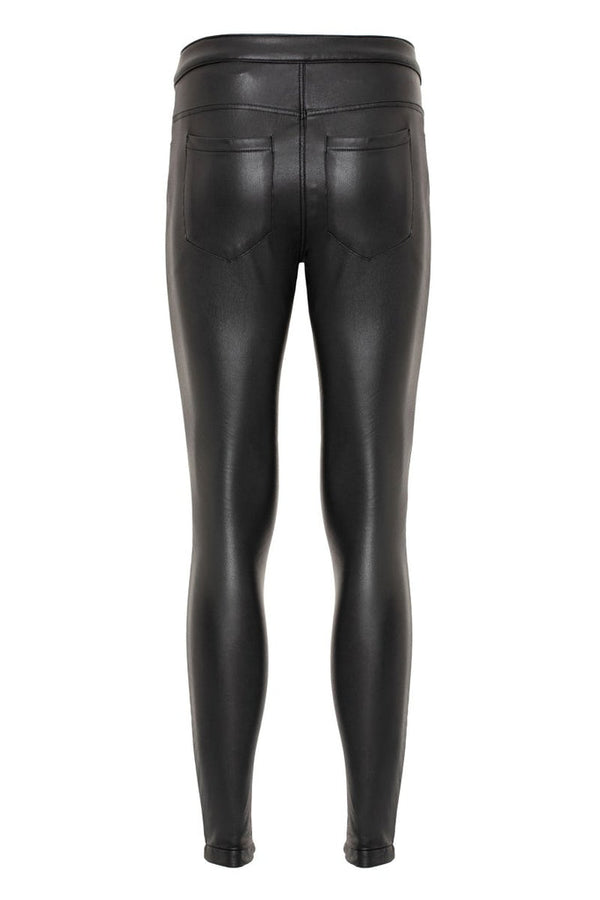 Cipo & Baxx WD495 Women's Leather Trousers BLACK