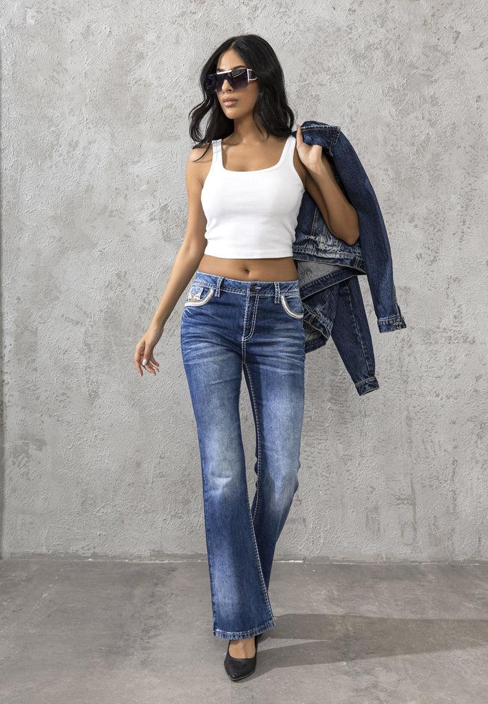 cipo & baxx WD514 Blue Ladies Jeans BLUE