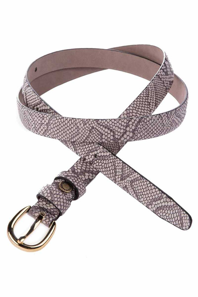 cipo & baxx WG113 Snake Skin Women's Belt BEIGE