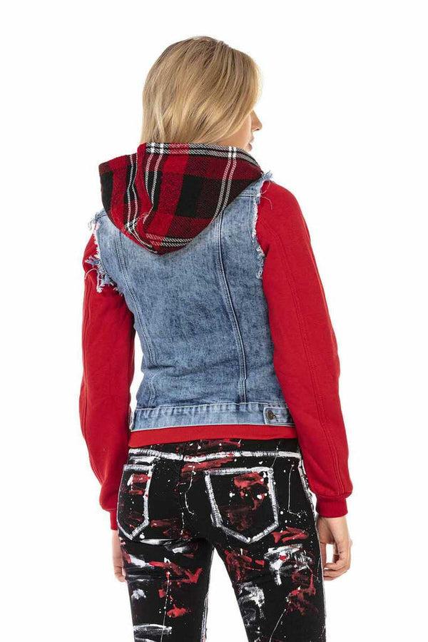 Cipo & Baxx WJ191 Hooded Denim Jacket BLUE