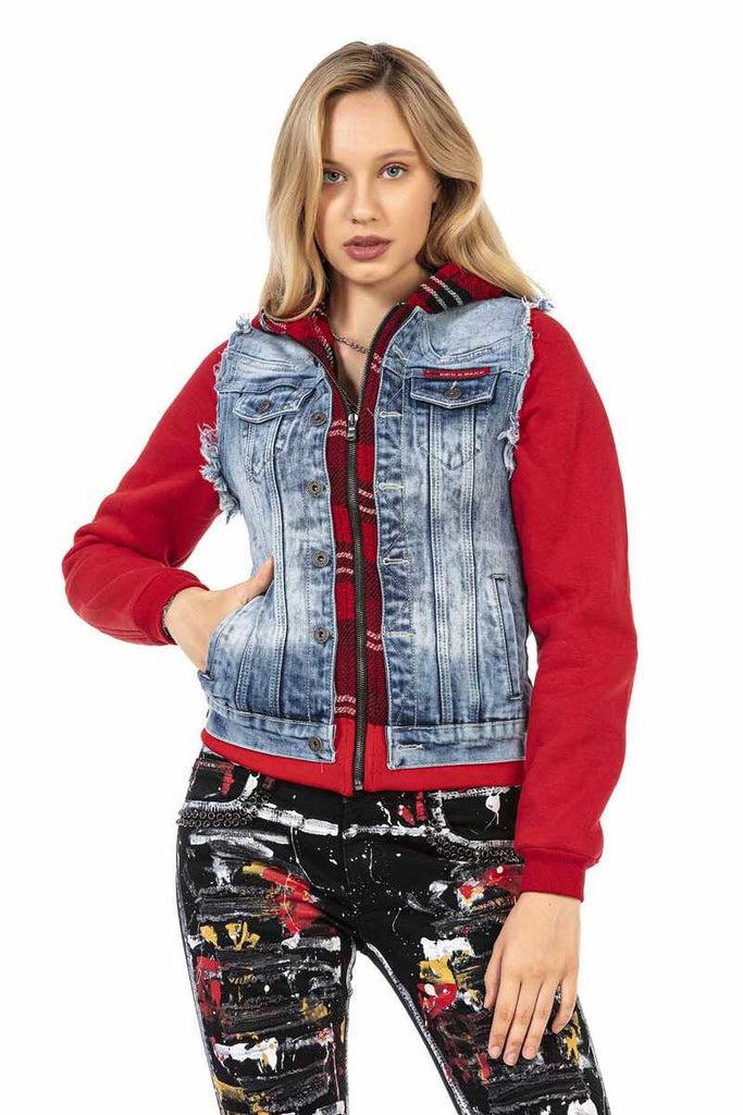cipo & baxx WJ191 Hooded Denim Jacket BLUE