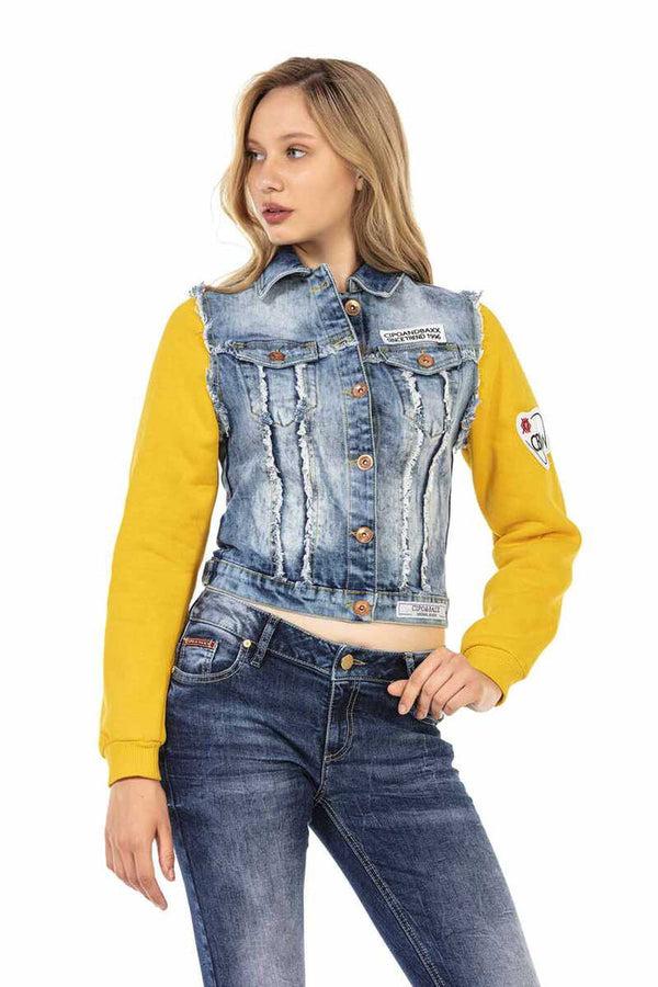 Cipo & Baxx WJ192 Women's Denim Jacket BLUE