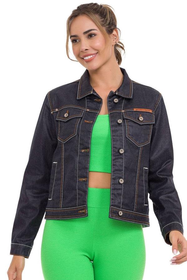 Cipo & Baxx WJ207 Women's Denim Jacket DARKRAW