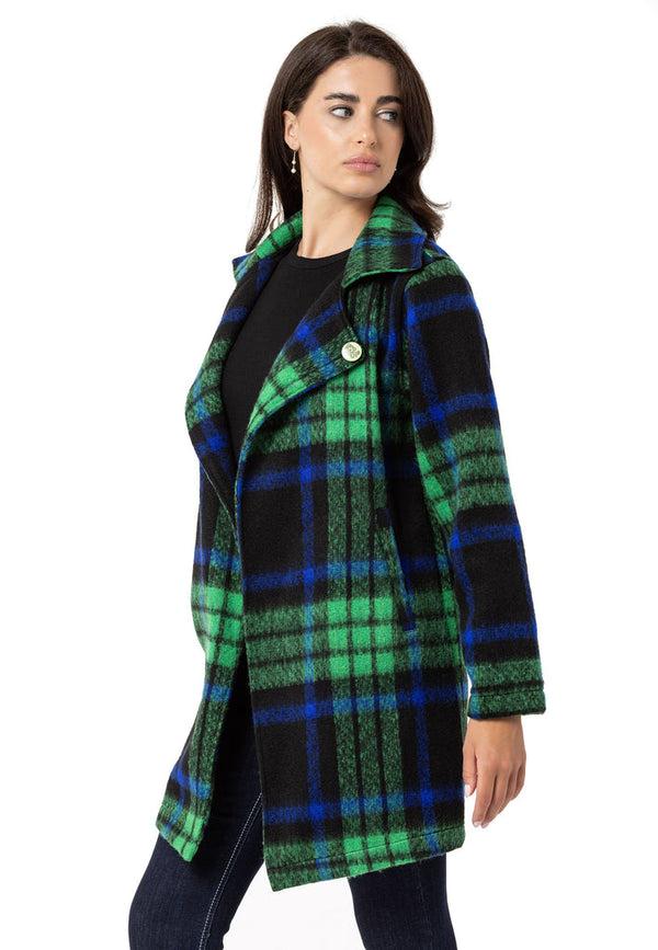 Cipo & Baxx WJ220 Women's Cashmere Coat GREEN