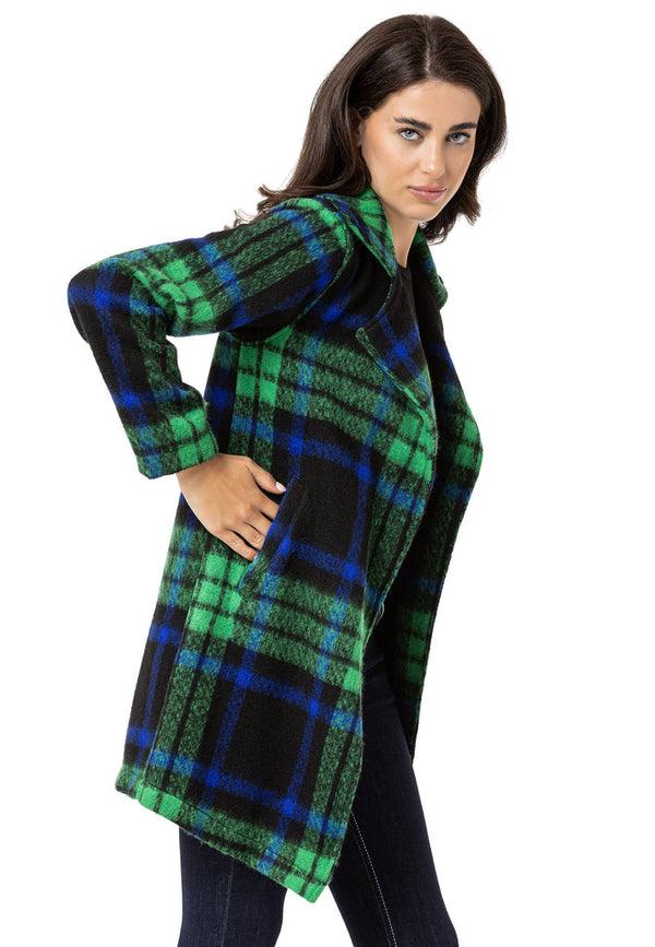 Cipo & Baxx WJ220 Women's Cashmere Coat GREEN