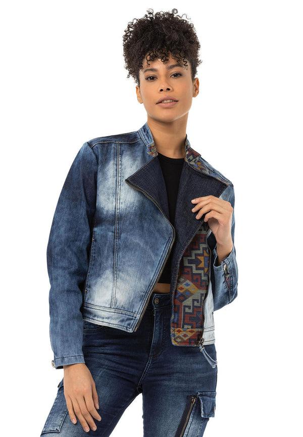 Cipo & Baxx WJ228 Women's Denim Jacket BLUE