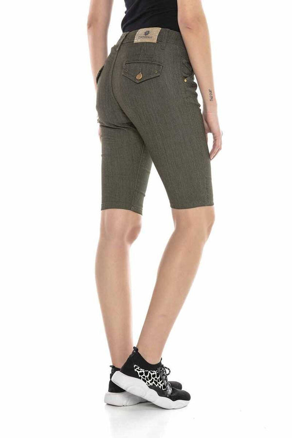 Cipo & Baxx WK169 Basic Khaki Women's Shorts KHAKI