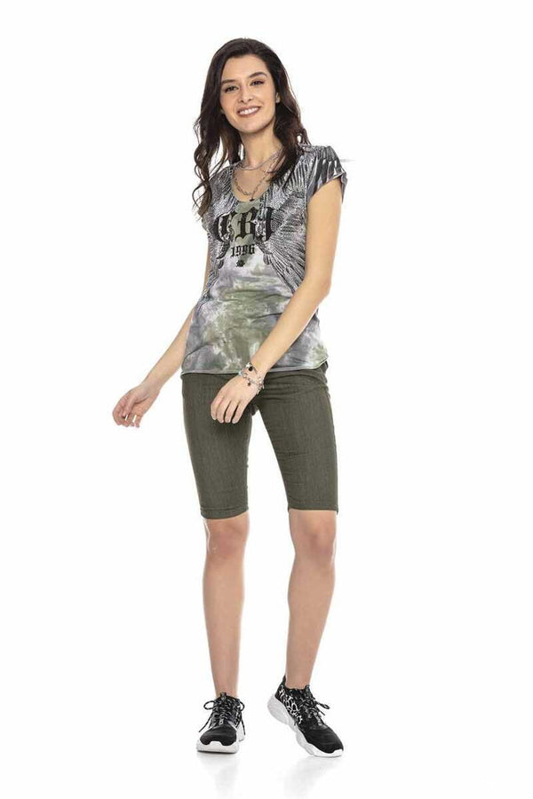 Cipo & Baxx WK169 Basic Khaki Women's Shorts KHAKI