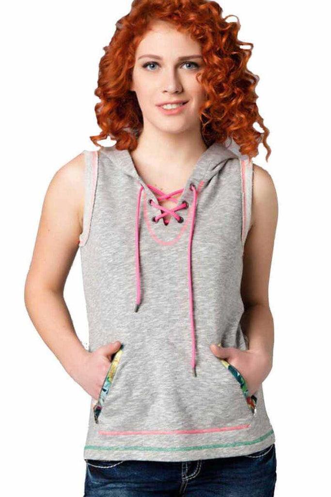 cipo & baxx WL106 Women's Sleeveless Sweatshirt GREY