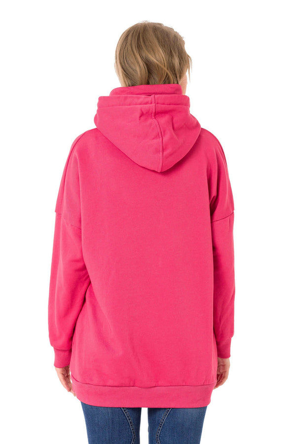 Cipo & Baxx WL345 Oversize Women's Sweatshirt RED